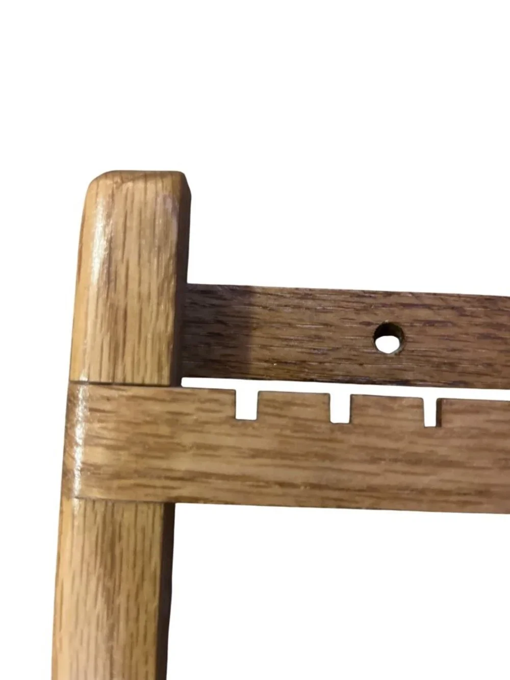 Handmade Wooden Jewelry Holder Rack Necklace Organizer Rustic Wall Display Used